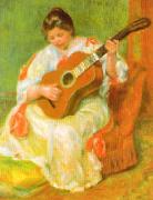 Pierre Renoir Woman with Guitar oil painting reproduction